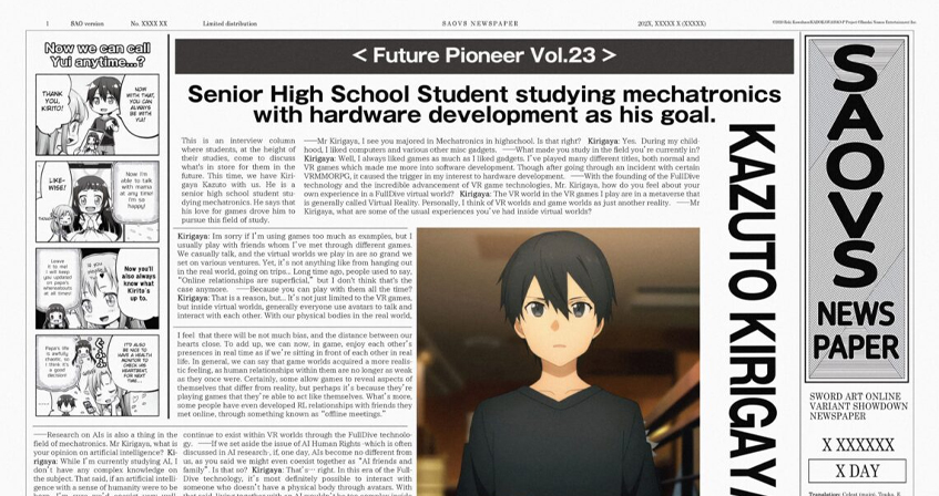 【TRANSLATION】 SAO Incident Newspaper